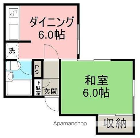 コーポまり(1DK/1階)の間取り写真