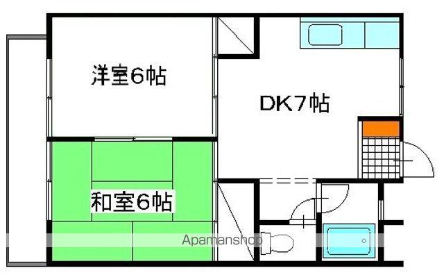 金上ハイツ(2DK/2階)の間取り写真