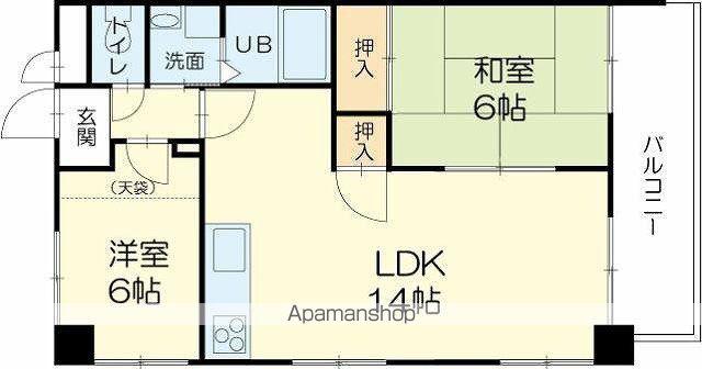 ピアイースト姫路白浜(2LDK/4階)の間取り写真