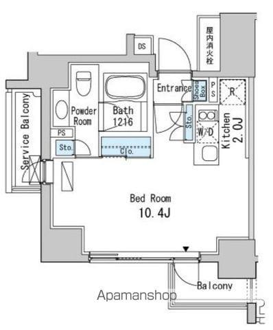 ベルファース目黒(1K/8階)の間取り写真