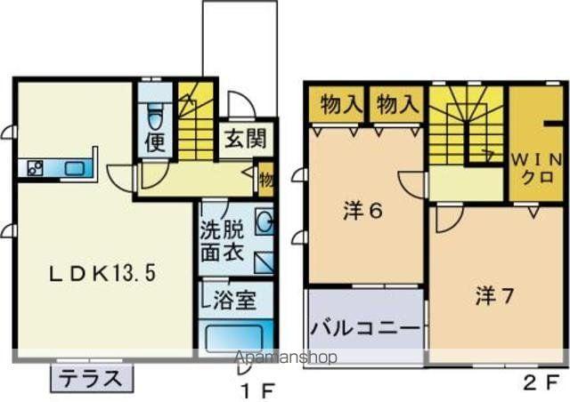 ＢＲＥＡＴＨ六本松Ⅰ(2LDK)の間取り写真