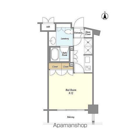 オーキッドレジデンス神楽坂(1K/4階)の間取り写真