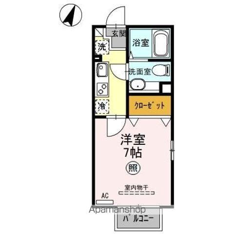 PARTERRE(1K/1階)の間取り写真