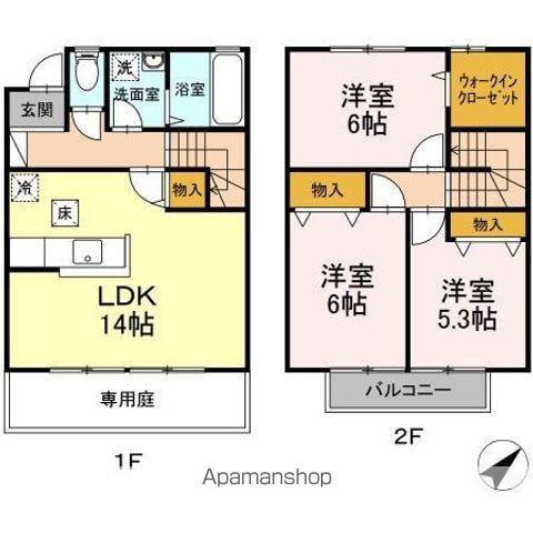 ディアコート東野(3LDK)の間取り写真