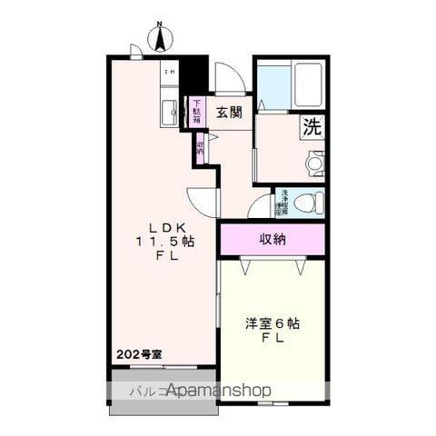 エスパシオ 石神井台(1LDK/2階)の間取り写真