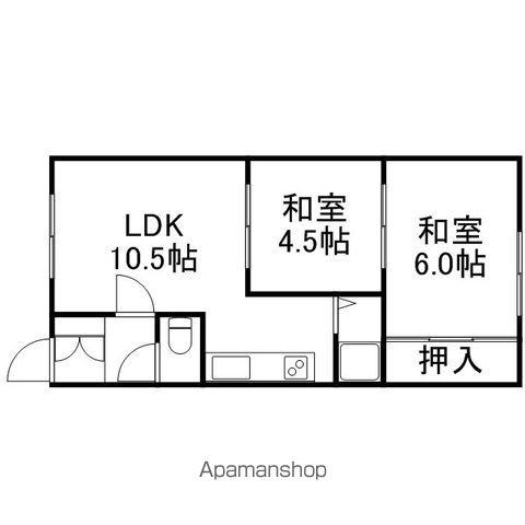 サニーハウス(2LDK/2階)の間取り写真