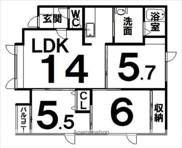 ルミエール412(3LDK/2階)の間取り写真