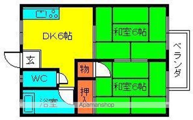 松島ハイツ(2DK/2階)の間取り写真