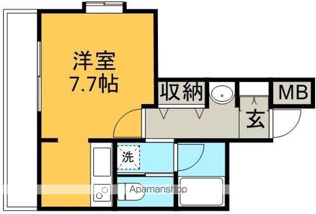 山咲ビル(ワンルーム/3階)の間取り写真