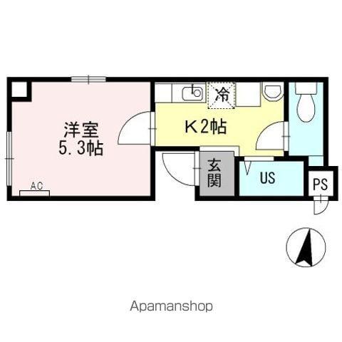 シェソワ(1K/4階)の間取り写真