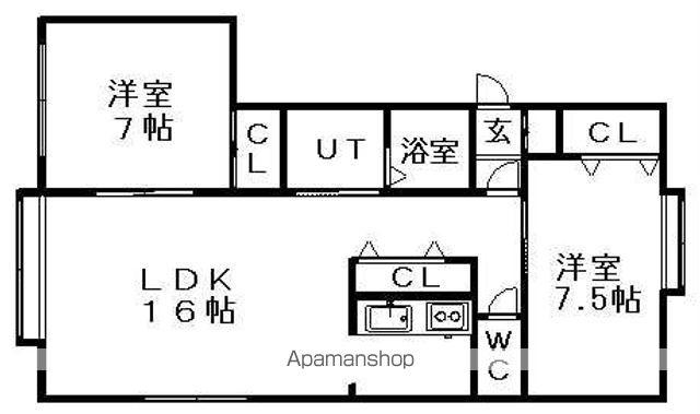 カーサカトレア(2LDK/2階)の間取り写真