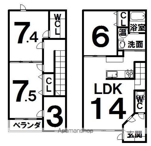 ＳＥＶＥＮ　ＲＩＺＥ（セブンライズ）(3LDK)の間取り写真