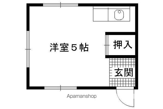 フラット清水(1K/1階)の間取り写真