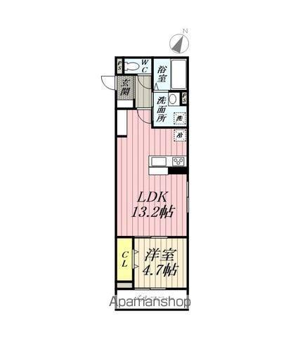 BELSIA(1LDK/3階)の間取り写真