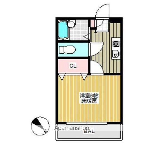 プラザアネックス(1K/2階)の間取り写真