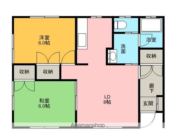成田線 下総橘駅 徒歩88分 1階建 築25年(2LDK)の間取り写真