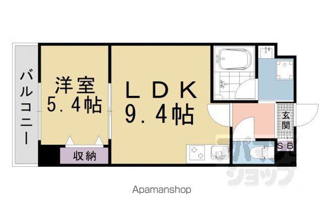 セントポーリア石山(1LDK/5階)の間取り写真