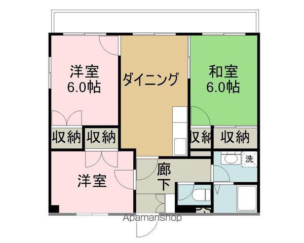アーバンコート西条(3DK/3階)の間取り写真