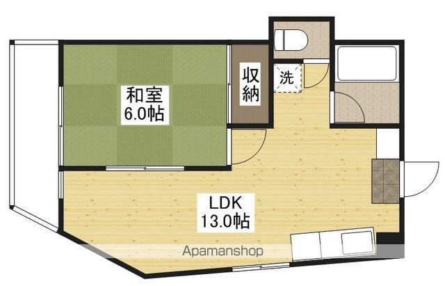 ヤマヒロビル(1LDK/3階)の間取り写真