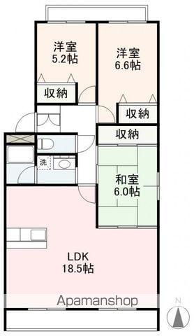 コンフォルテ田井(3LDK/1階)の間取り写真