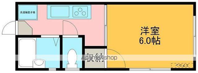 ベーコンハウス(1K/2階)の間取り写真