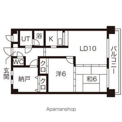 ロイヤルレインボー平岸B棟(3LDK/7階)の間取り写真