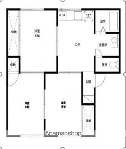 ガーデンハイツG棟(3DK/2階)の間取り写真