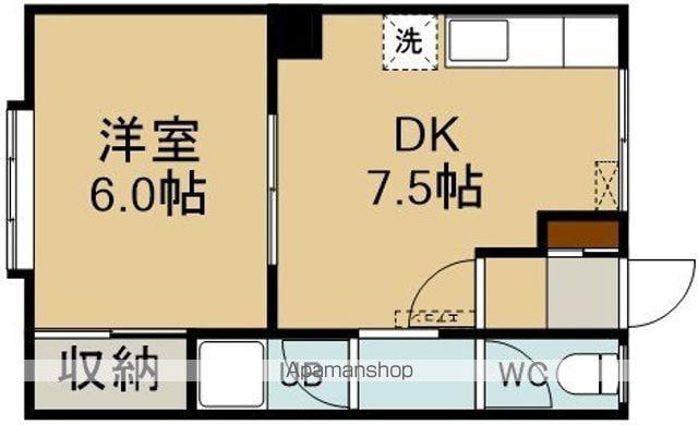 エレガンス日吉(1DK/1階)の間取り写真