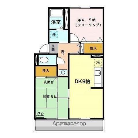 プラムワン(3DK/2階)の間取り写真