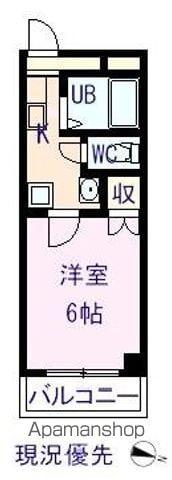 フローラル吉岡(ワンルーム/4階)の間取り写真