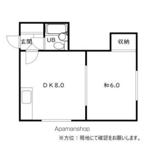 ハイツ本町A(ワンルーム/1階)の間取り写真