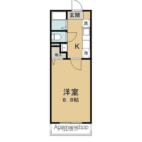 プレステージ 太田(1K/3階)の間取り写真