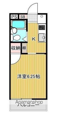 NYハイツⅡ(1K/1階)の間取り写真