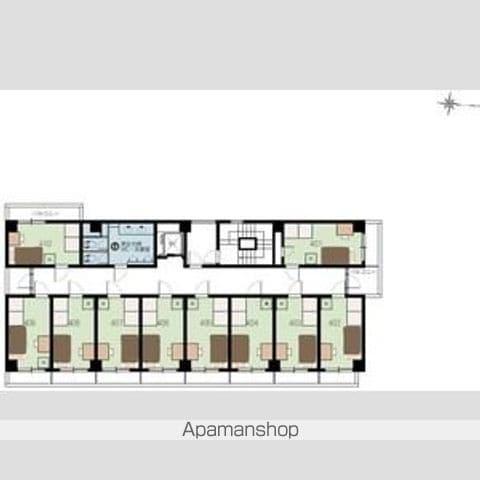 シェアス五反野(ワンルーム/4階)の間取り写真