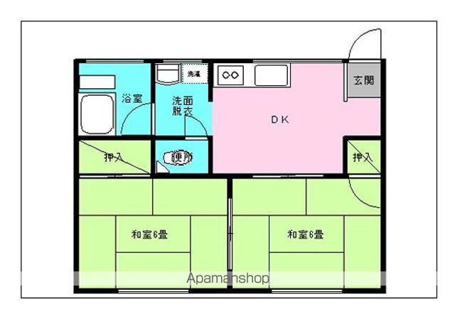 MSKハイツ(2DK/1階)の間取り写真