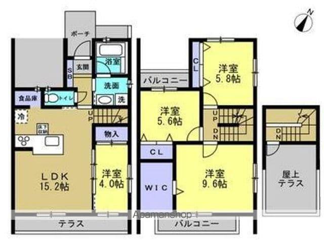 リッシュハウス伊都アマルフィ(4LDK)の間取り写真