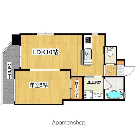 アルシオネ荒田(1LDK/4階)の間取り写真