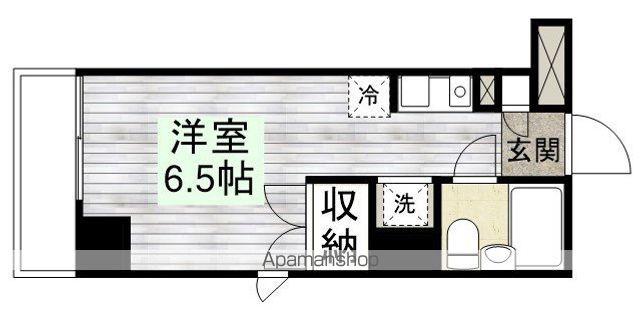 リバーサイドカマタ(ワンルーム/4階)の間取り写真