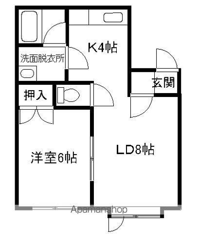 アプローズⅠ(1LDK/1階)の間取り写真