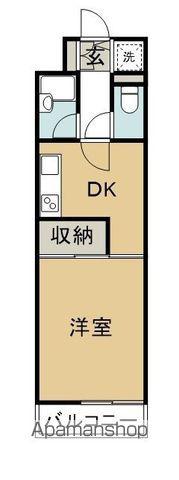 ダイアパレス徳島県庁前通(1DK/1階)の間取り写真
