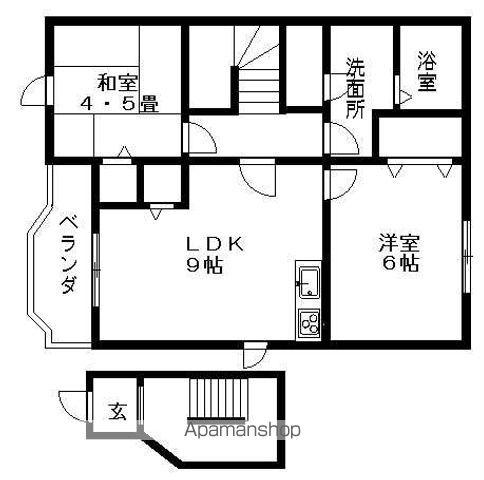 エーデルハイム(2LDK/2階)の間取り写真