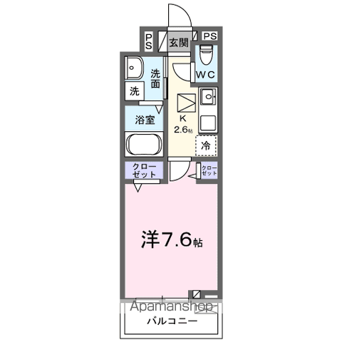 ジュネス エアリー(1K/1階)の間取り写真