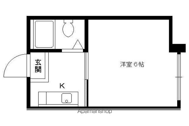 ハイツ銀座Ⅰ・Ⅱ(1K/3階)の間取り写真