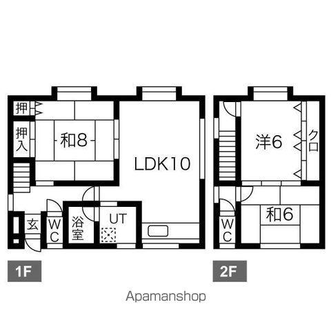 函館本線 南小樽駅 徒歩19分 2階建 築29年(3LDK)の間取り写真