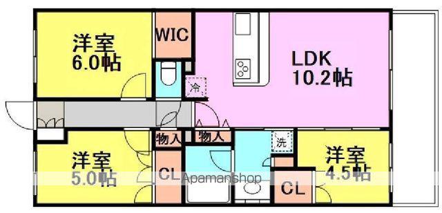 クラッシィハウス尼崎 GRAND PLACE(3LDK/10階)の間取り写真
