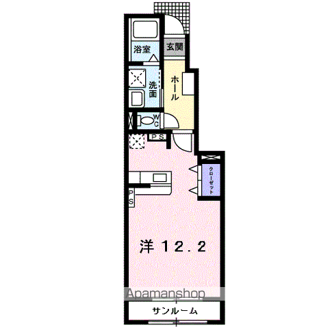 アルバ-ダ(1K/1階)の間取り写真