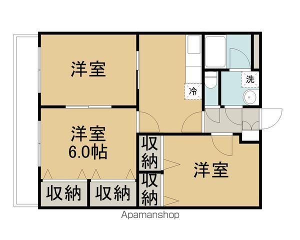 ビアンロジュマン(3DK/3階)の間取り写真