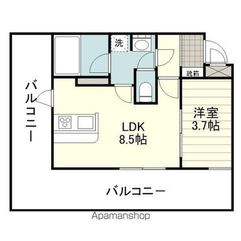 ESPACE DU COEUR(1LDK/3階)の間取り写真