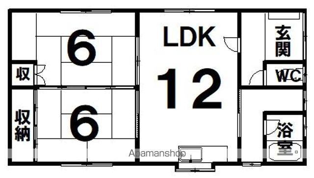 阿部ハイツ2(2LDK/2階)の間取り写真