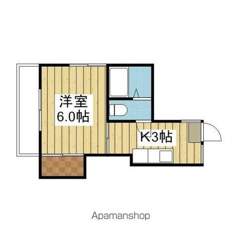 ロイヤルハイツ清水町(1DK/5階)の間取り写真